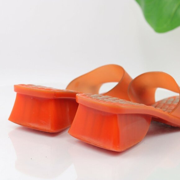 Melissa Opening Ceremony Womens Ladii Sandal Size 7 Coral Slide Mule Block Heel - Picture 5 of 12